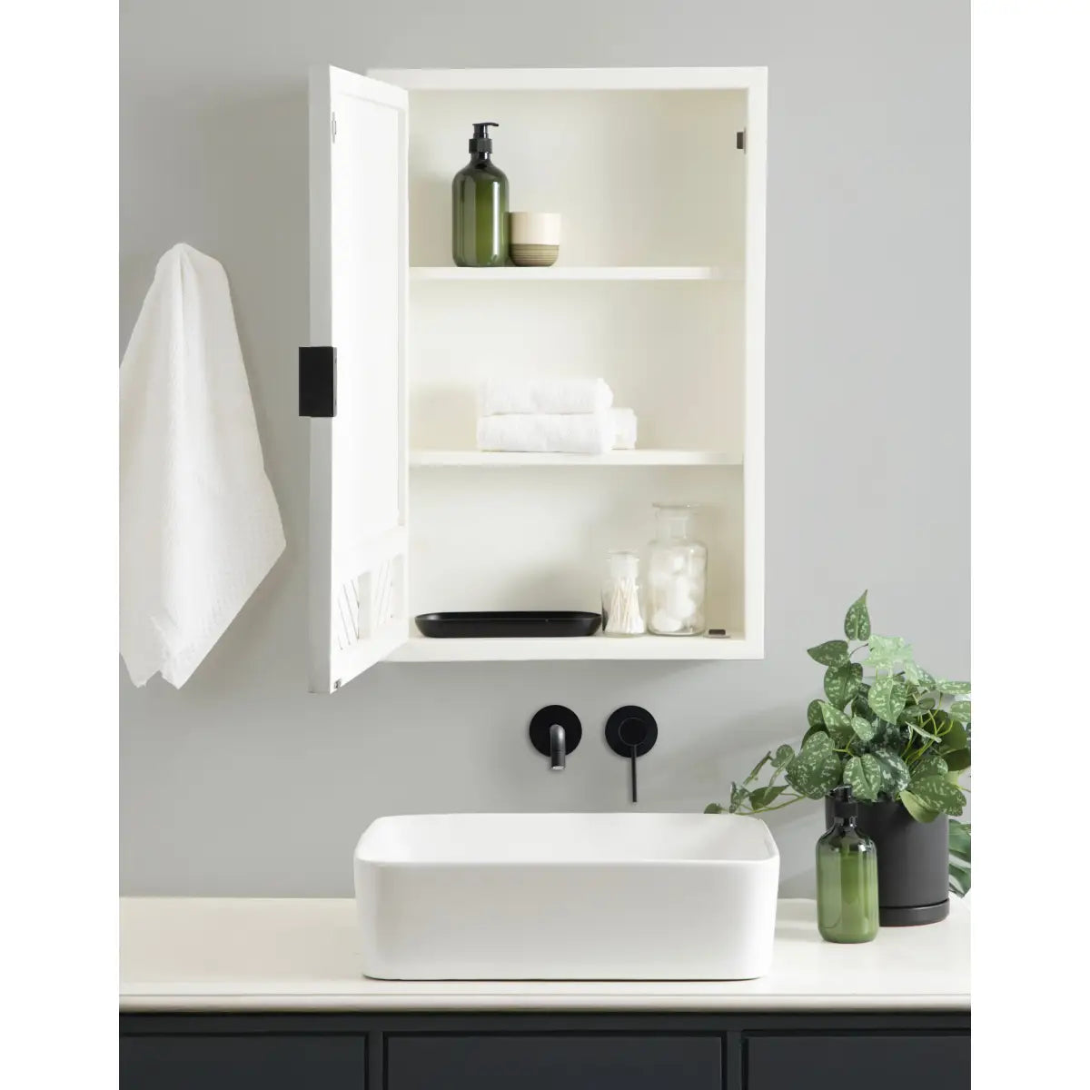 Mezzeta Bathroom Cabinet with Mirror - kateandlaurel