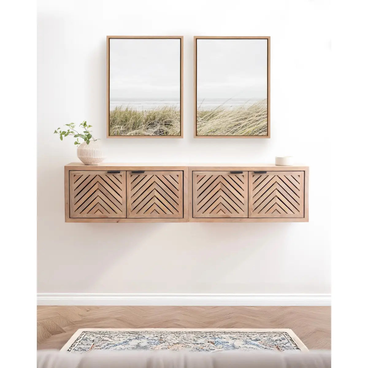 Mezzeta Floating Wood Cabinet - Wall Mount - kateandlaurel