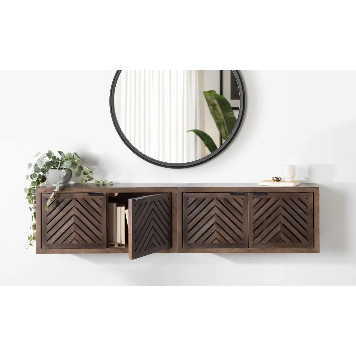 Mezzeta Floating Wood Cabinet - Wall Mount - kateandlaurel