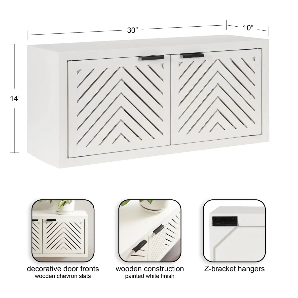 Mezzeta Floating Wood Cabinet - Wall Mount - kateandlaurel