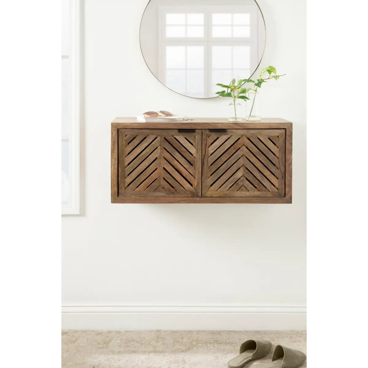 Mezzeta Floating Wood Cabinet - Wall Mount - kateandlaurel