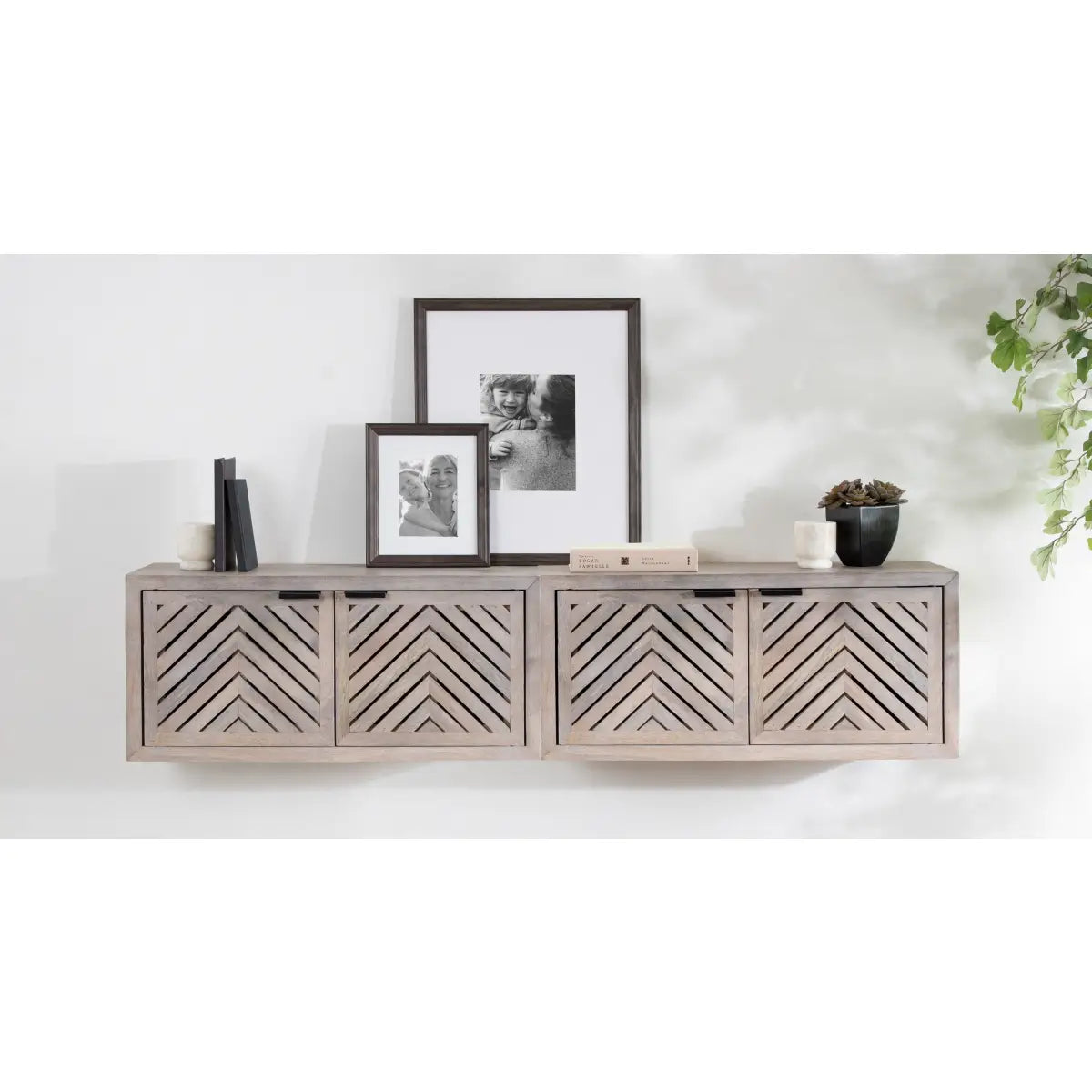 Mezzeta Floating Wood Cabinet - Wall Mount - kateandlaurel