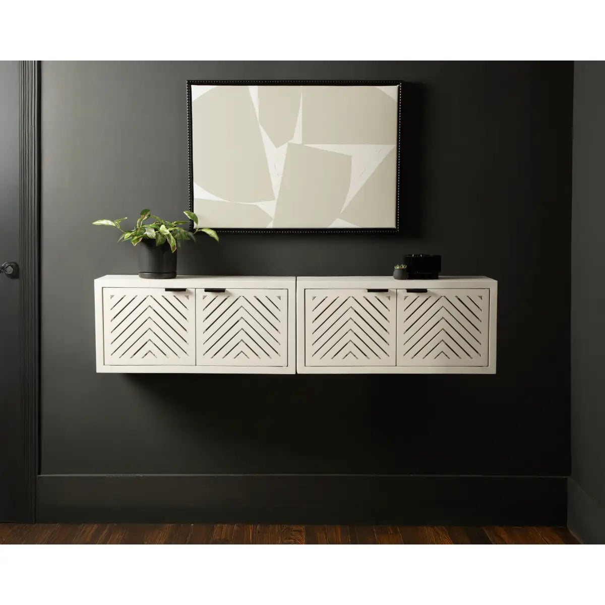 Mezzeta Floating Wood Cabinet - Wall Mount - kateandlaurel