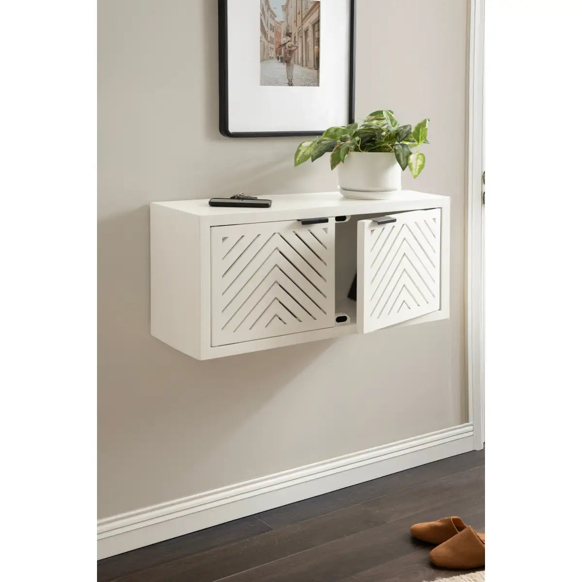 Mezzeta Floating Wood Cabinet - Wall Mount - kateandlaurel