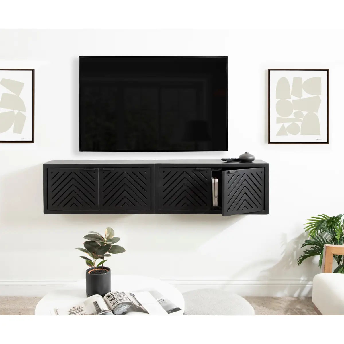 Mezzeta Floating Wood Cabinet - Wall Mount - kateandlaurel