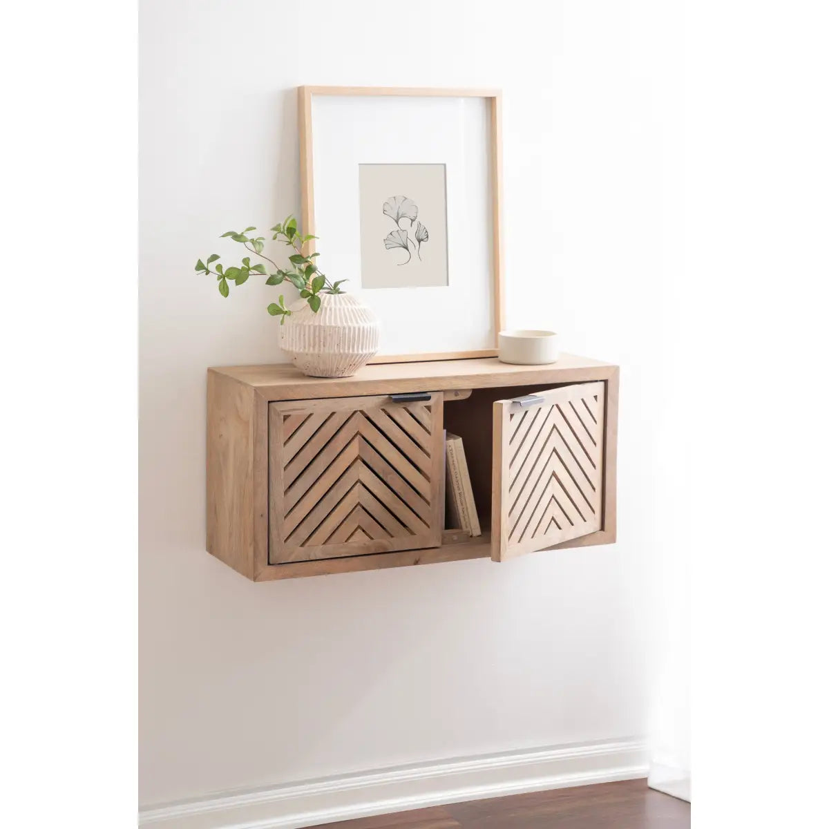 Mezzeta Floating Wood Cabinet - Wall Mount - kateandlaurel