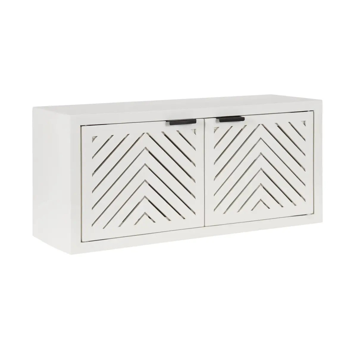 Mezzeta Floating Wood Cabinet - Wall Mount - White - kateandlaurel