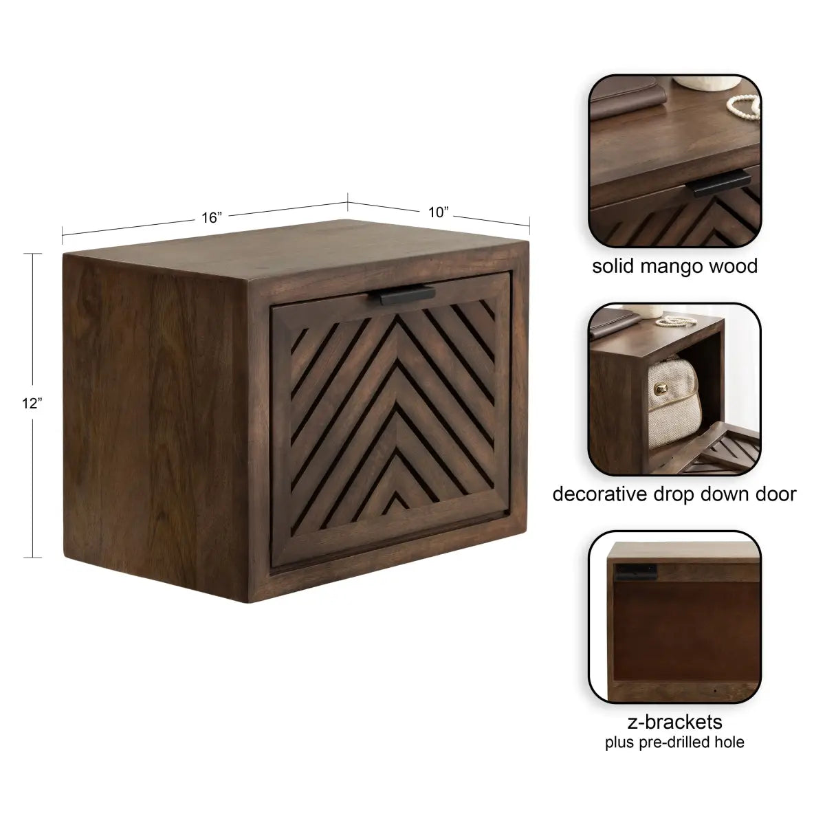 Mezzeta Wood Side Table - Floating - kateandlaurel