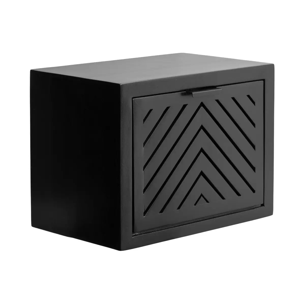 Mezzeta Wood Side Table - Floating - Black - kateandlaurel