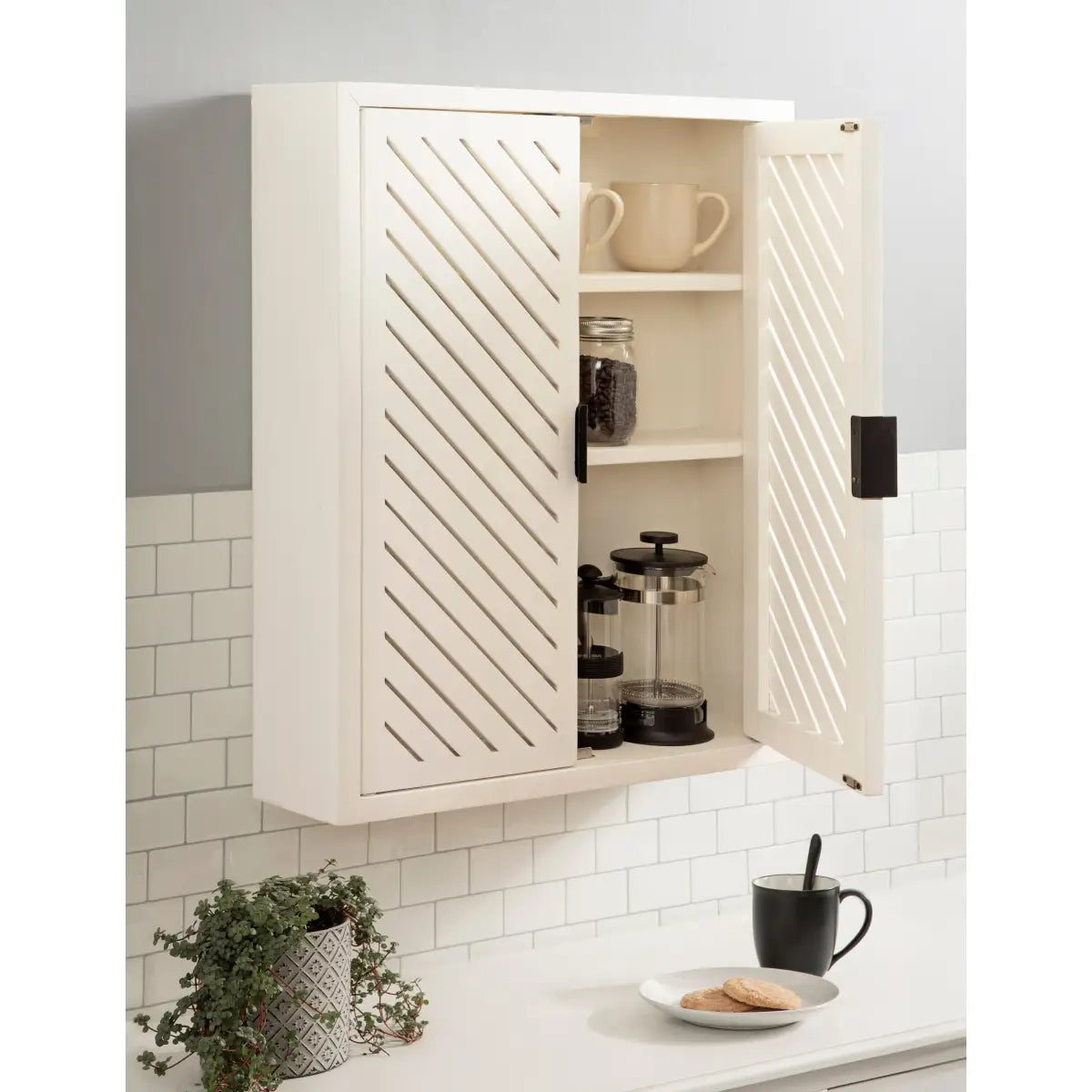 Mezzeta Tall Wood Bath Cabinet - kateandlaurel
