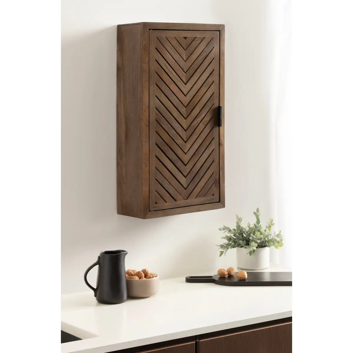Mezzeta Tall Wood Bath Cabinet - kateandlaurel