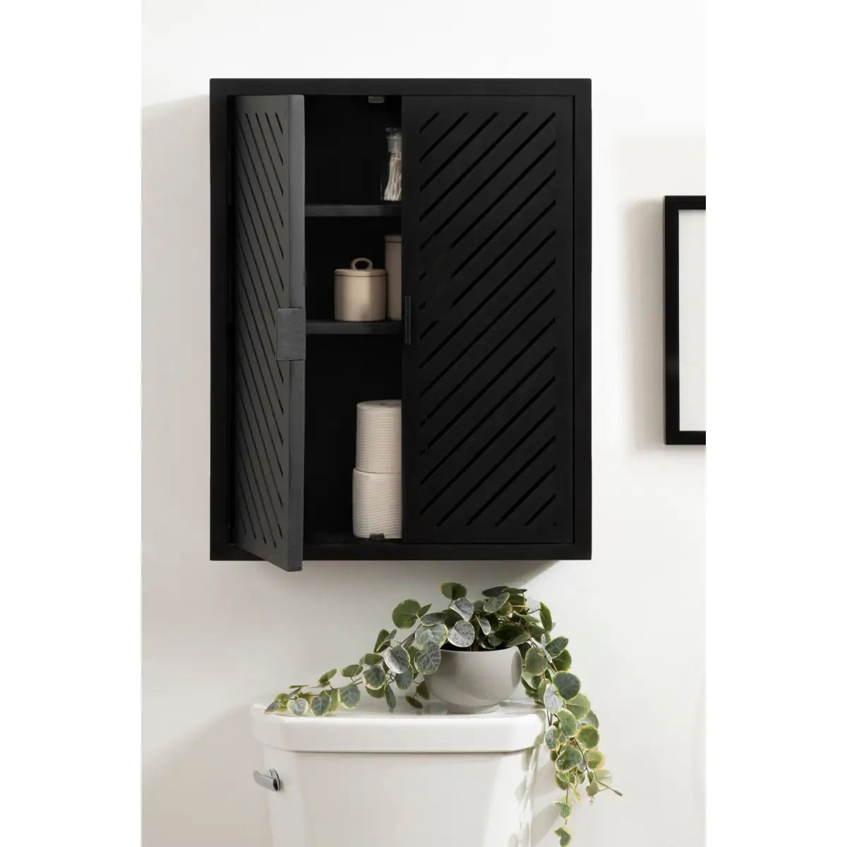 Mezzeta Tall Wood Bath Cabinet - kateandlaurel