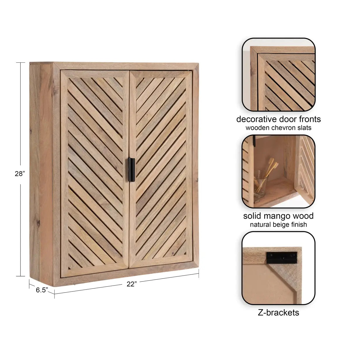 Mezzeta Tall Wood Bath Cabinet - kateandlaurel