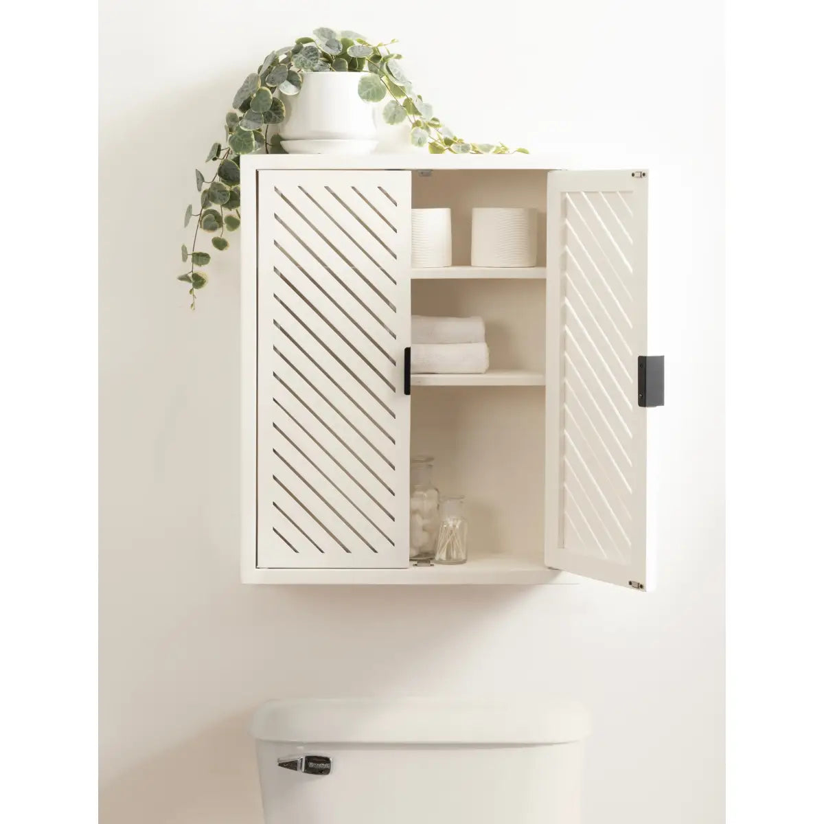 Mezzeta Tall Wood Bath Cabinet - kateandlaurel