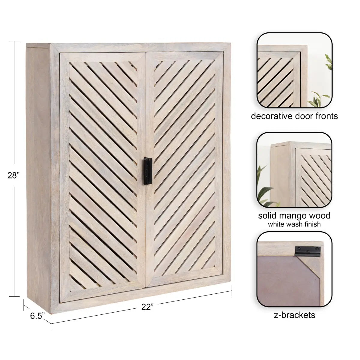 Mezzeta Tall Wood Bath Cabinet - kateandlaurel