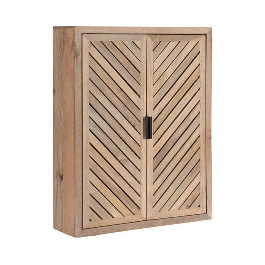 Mezzeta Tall Wood Bath Cabinet - Natural / 22x7x28 - kateandlaurel