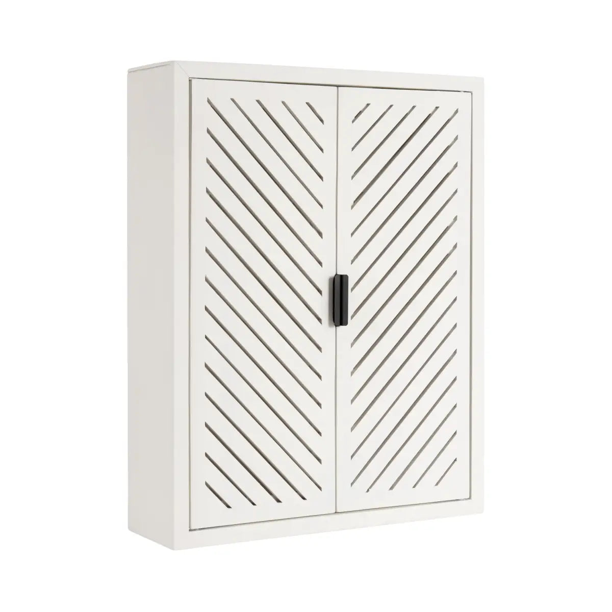 Mezzeta Tall Wood Bath Cabinet - White / 22x7x28 - kateandlaurel