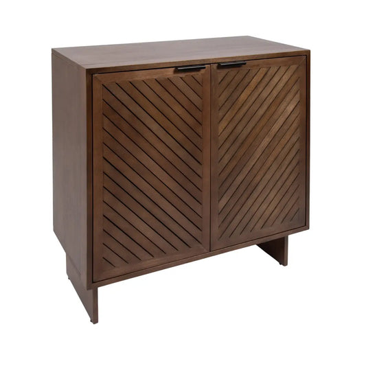 Mezzeta Wood Floor Storage Cabinet - Brown - kateandlaurel