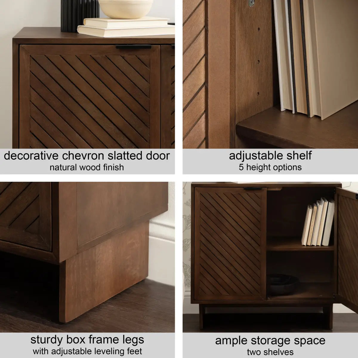 Mezzeta Wood Floor Storage Cabinet - kateandlaurel