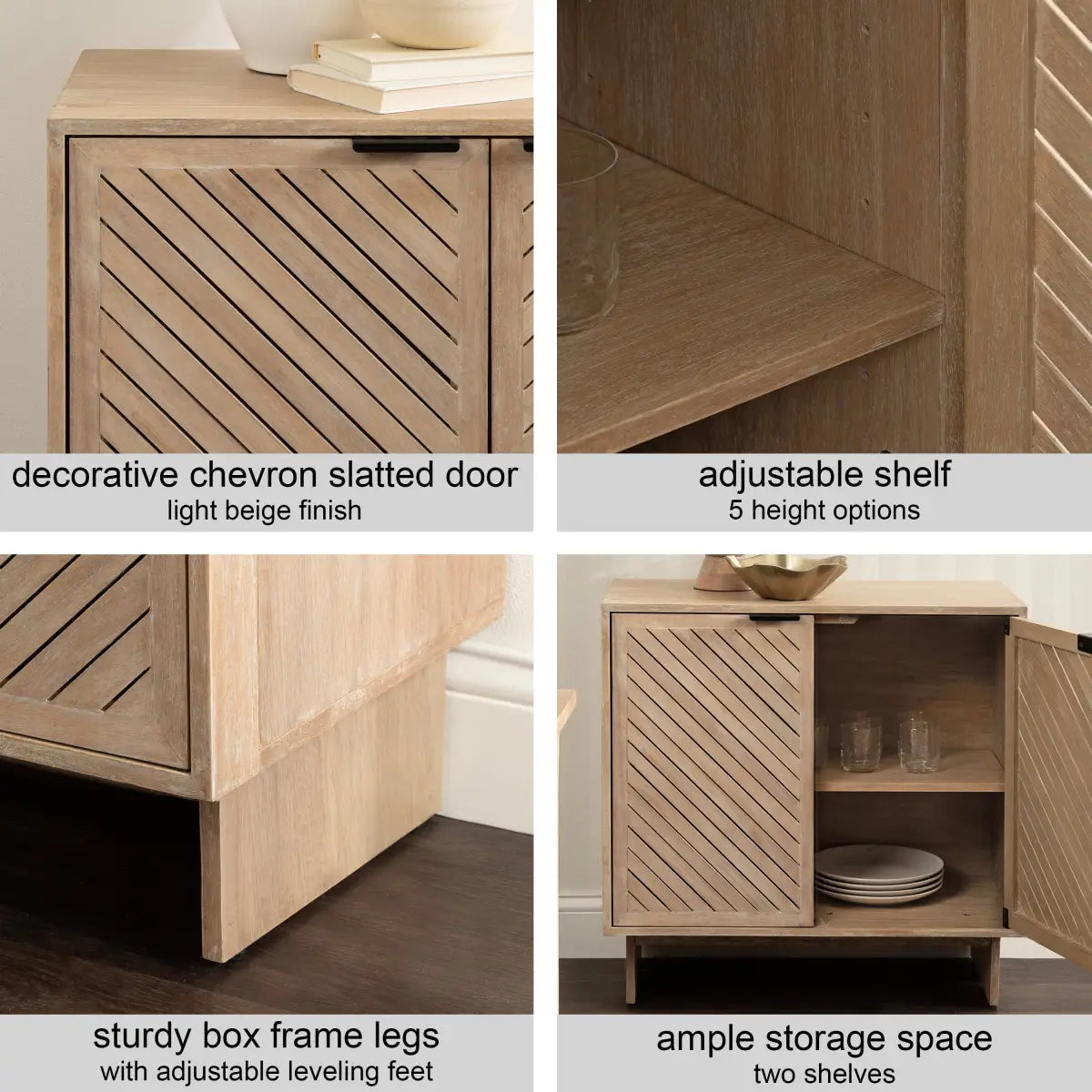 Mezzeta Wood Floor Storage Cabinet - kateandlaurel