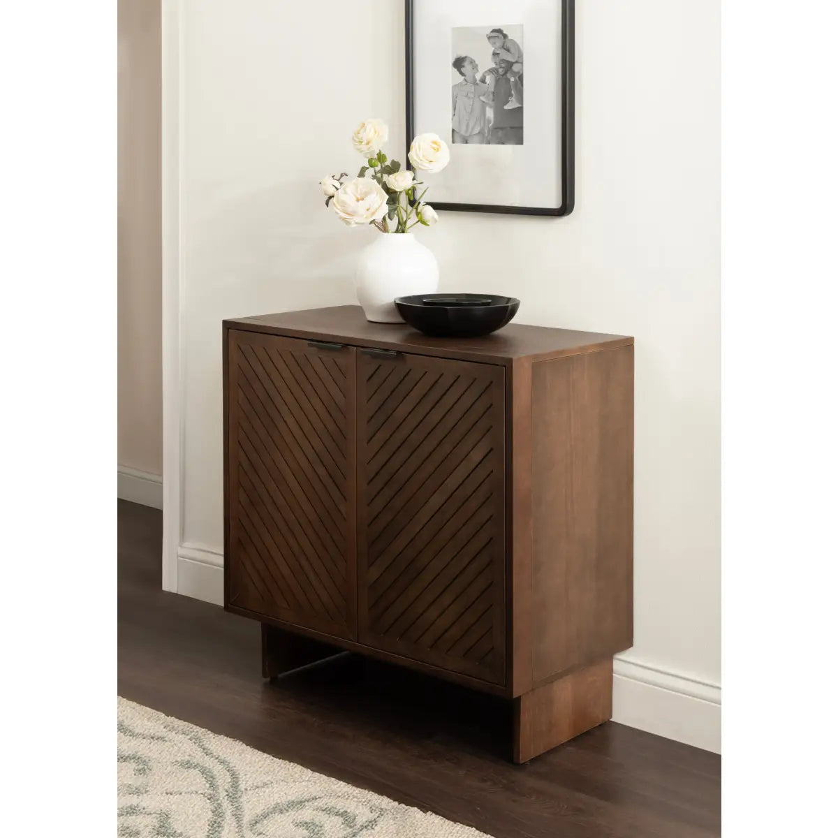 Mezzeta Wood Floor Storage Cabinet - kateandlaurel