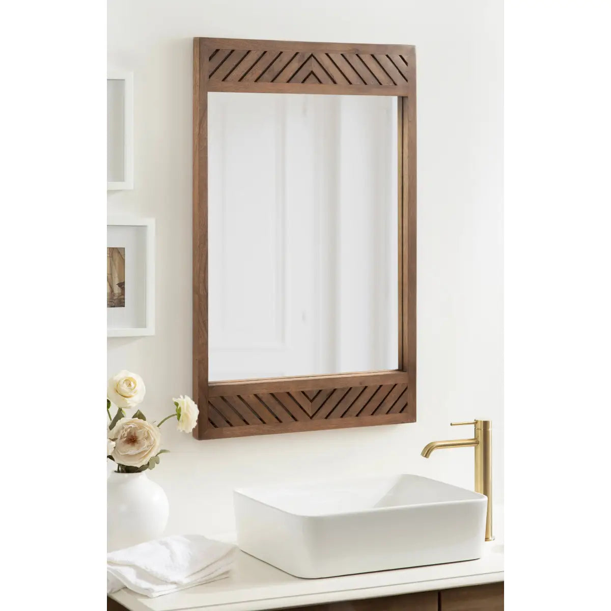 Mezzeta Wood Rectangle Wall Mirror - kateandlaurel