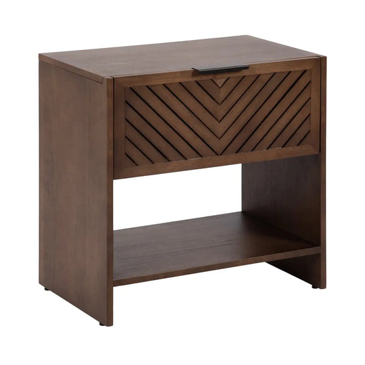 Mezzeta Wood Side Table - Brown - kateandlaurel