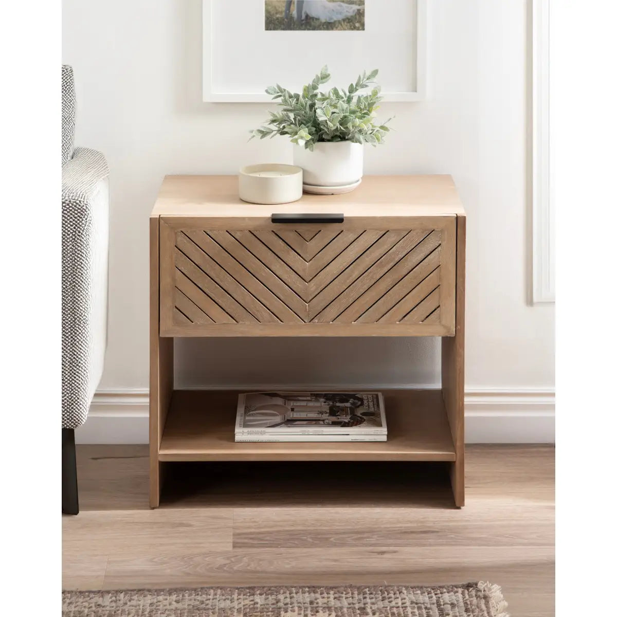 Mezzeta Wood Side Table - kateandlaurel
