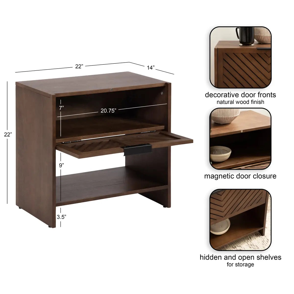 Mezzeta Wood Side Table - kateandlaurel