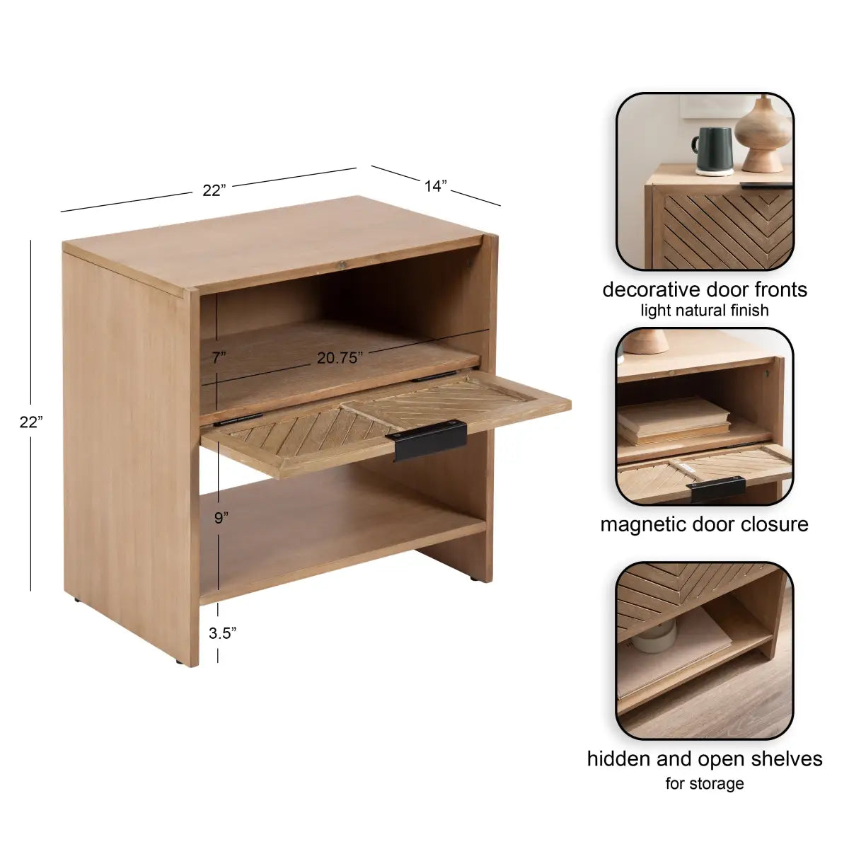 Mezzeta Wood Side Table - kateandlaurel
