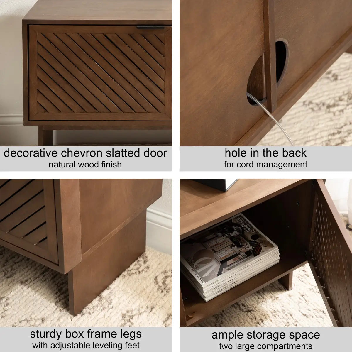 Mezzeta Wood TV Stand or Media Cabinet - kateandlaurel