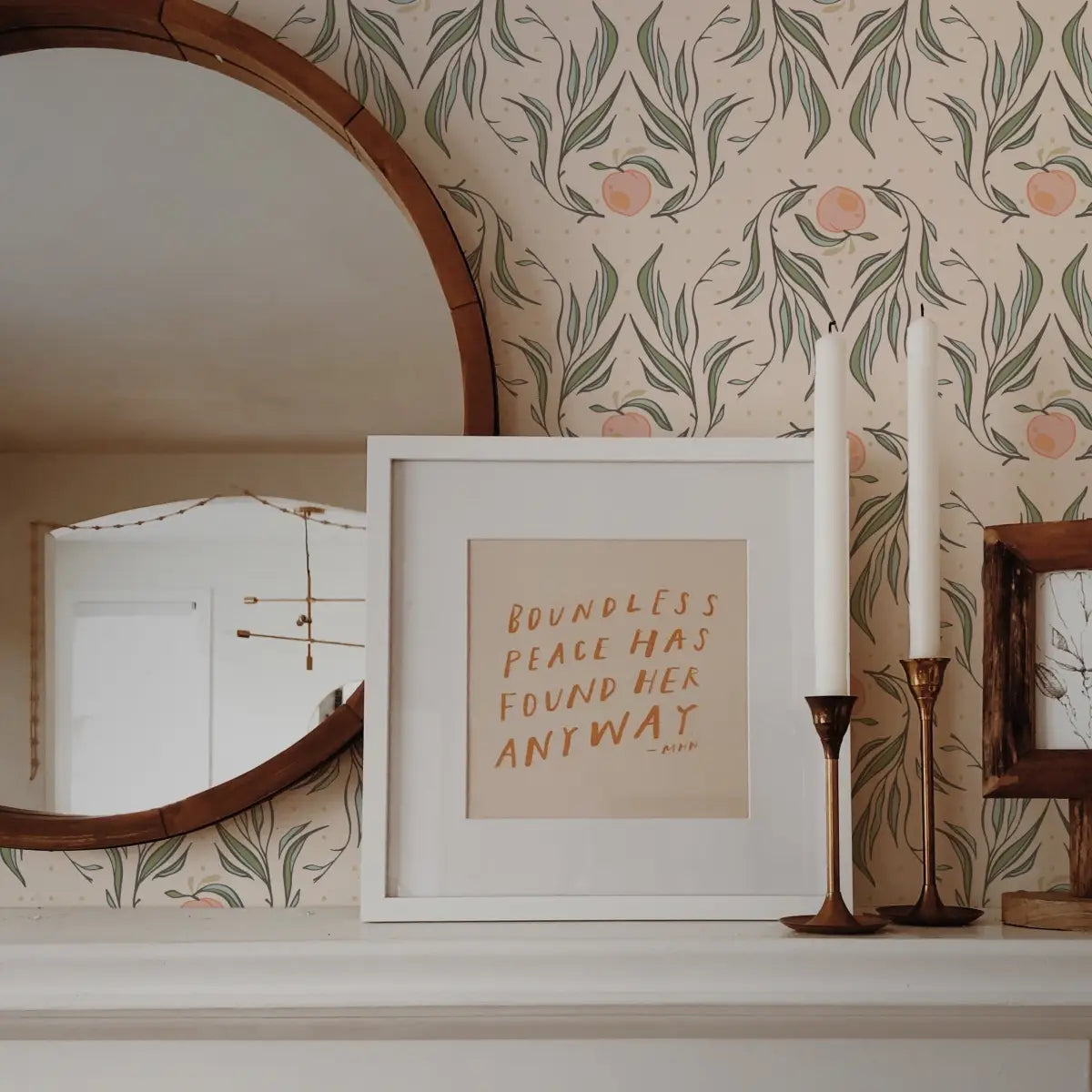 Mia Wallpaper - Leaf Pattern - by Erin Silliman Designs - Loomwell Home Goods