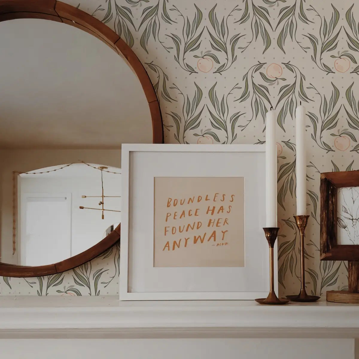 Mia Wallpaper - Leaf Pattern - by Erin Silliman Designs - Loomwell Home Goods