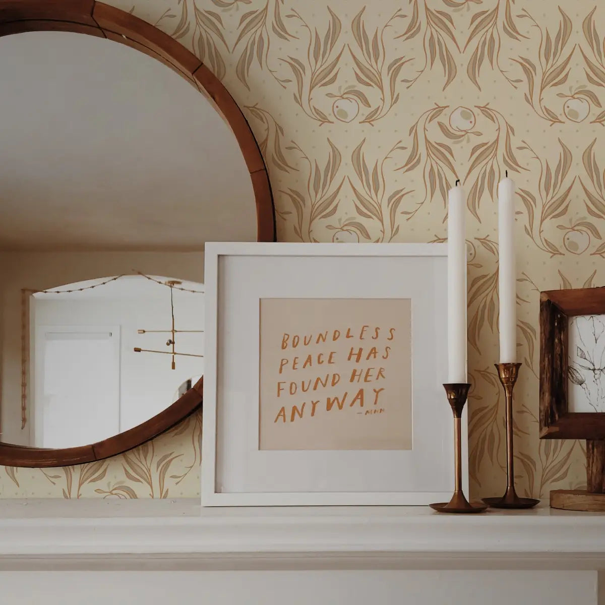 Mia Wallpaper - Leaf Pattern - by Erin Silliman Designs - Loomwell Home Goods