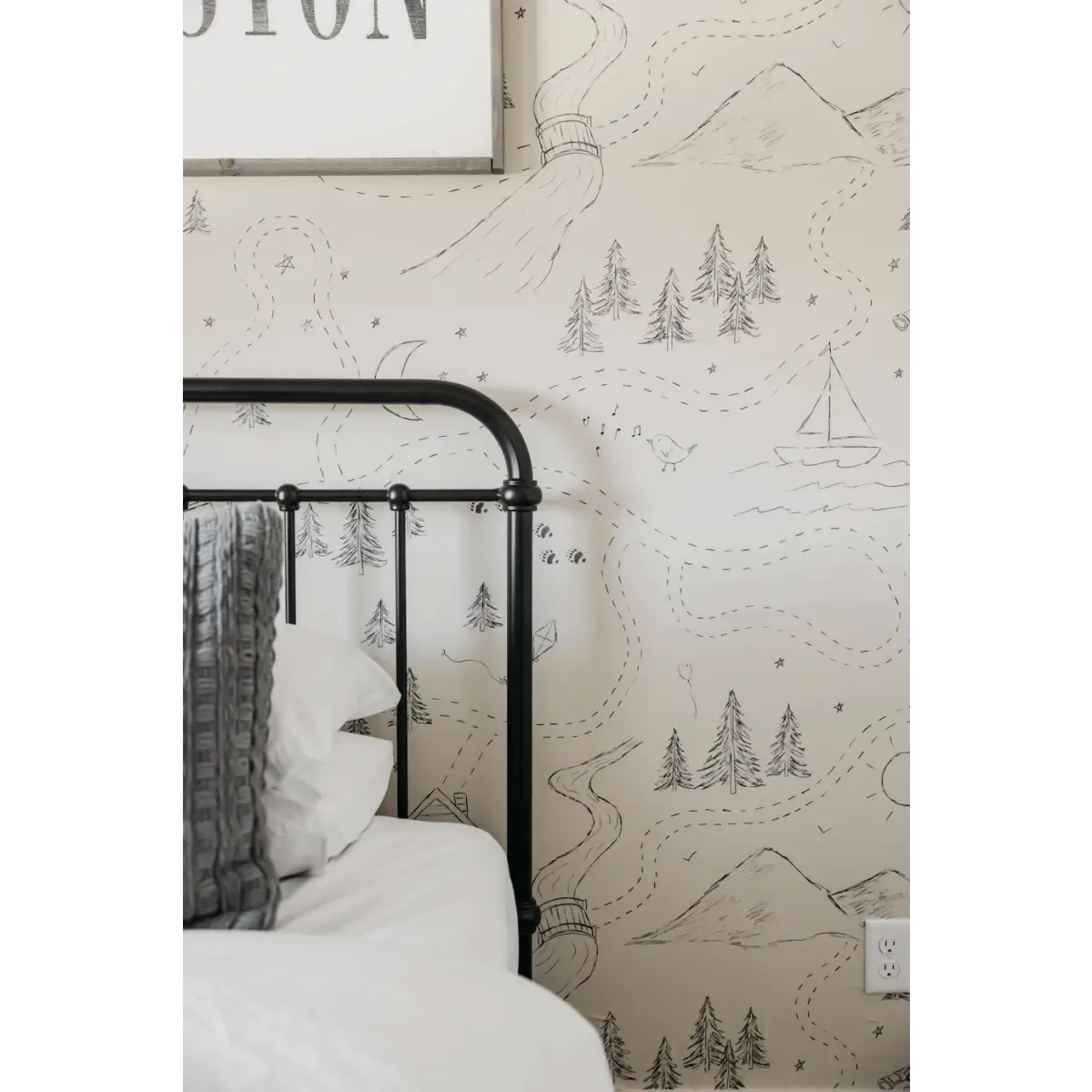Michael Wallpaper - Houses and Trees Pencil Scketches - by Christy Beasley - Loomwell Home Goods