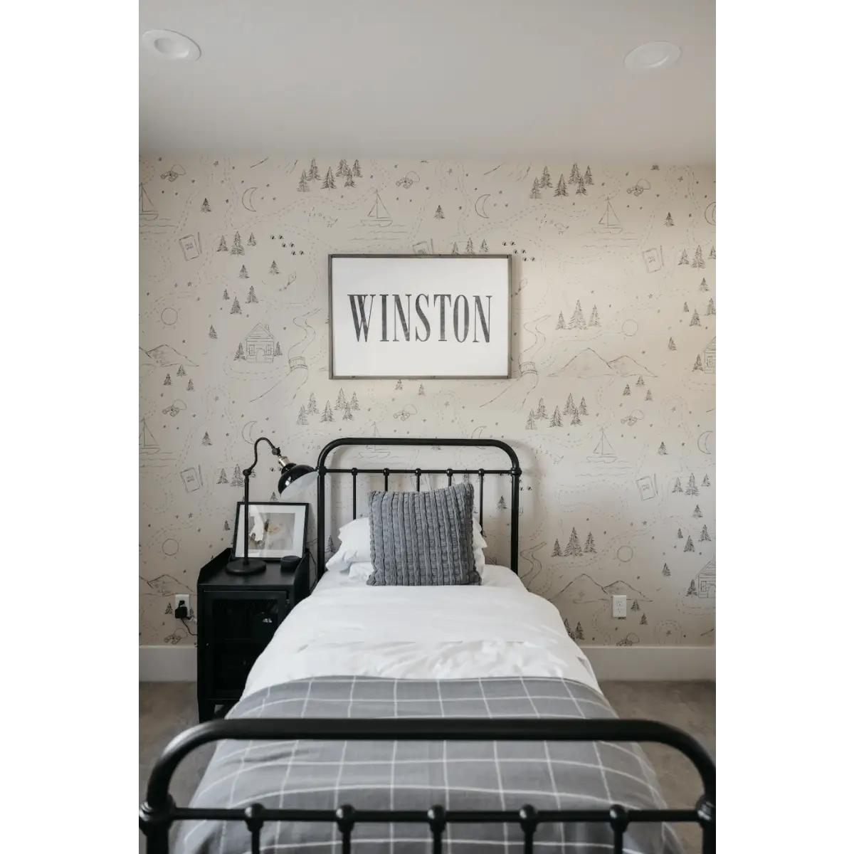 Michael Wallpaper - Houses and Trees Pencil Scketches - by Christy Beasley - Loomwell Home Goods