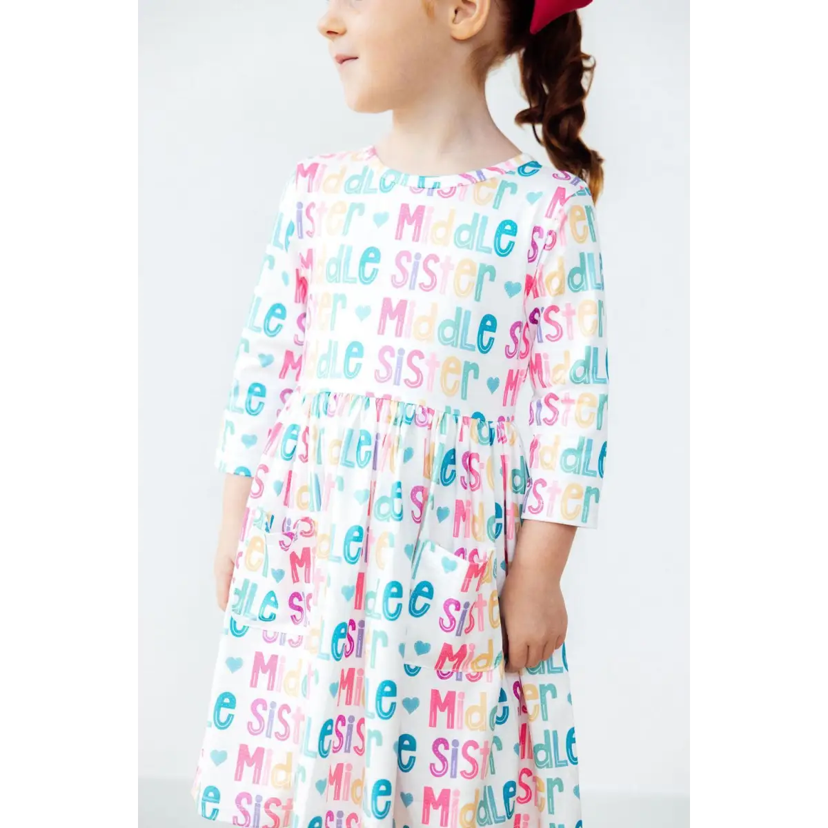 Middle Sister 3/4 Sleeve Pocket Twirl Dress - Mila & Rose ®