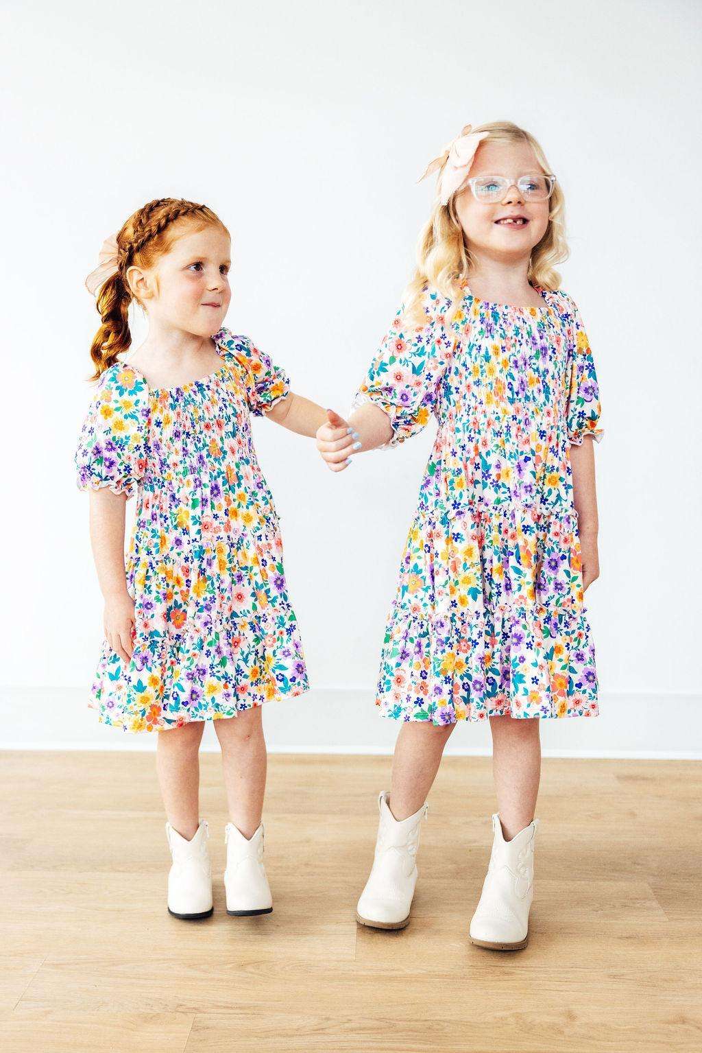 Garden Groove Smocked Ruffle Dress - Mila & Rose ®