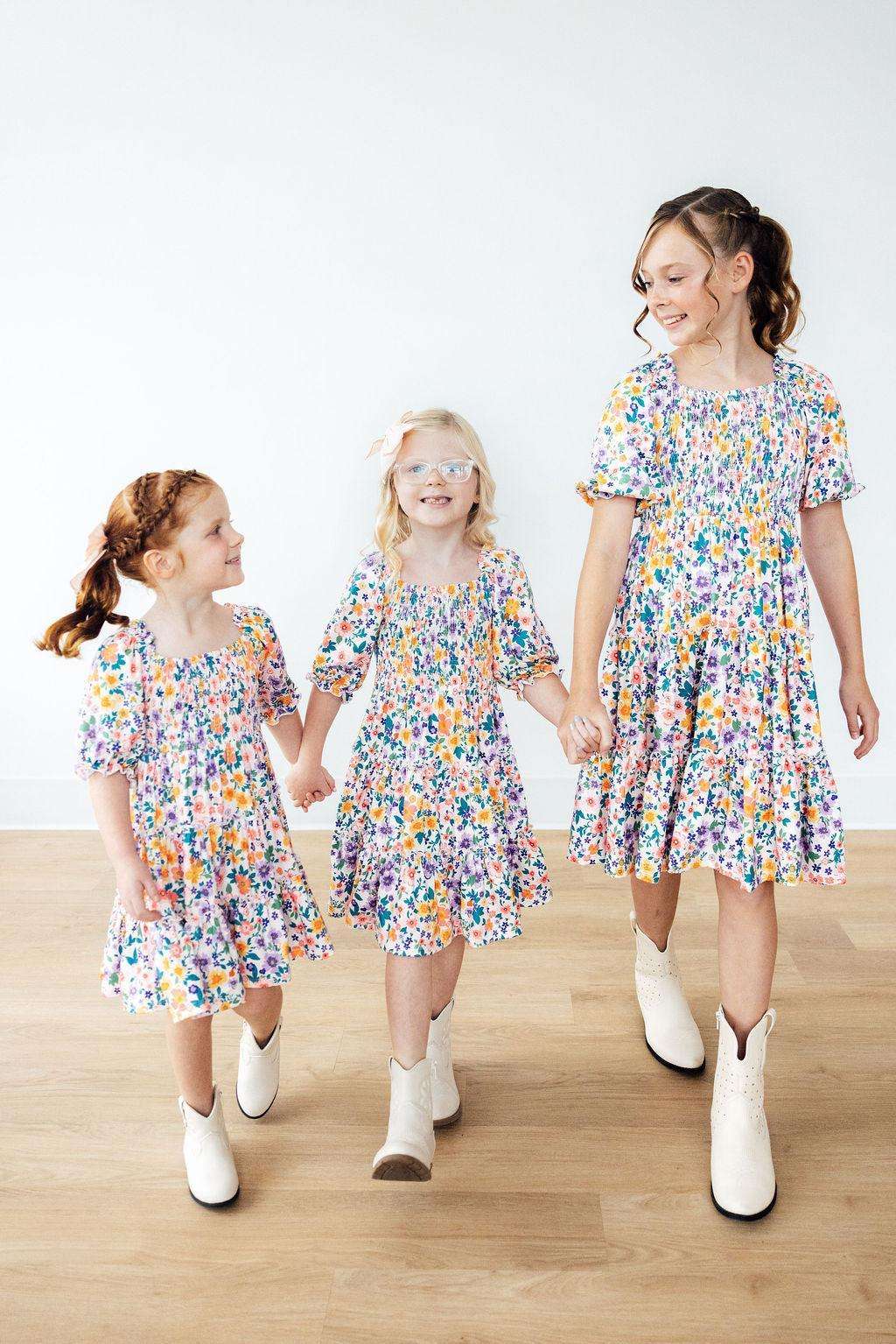 Garden Groove Smocked Ruffle Dress - Mila & Rose ®