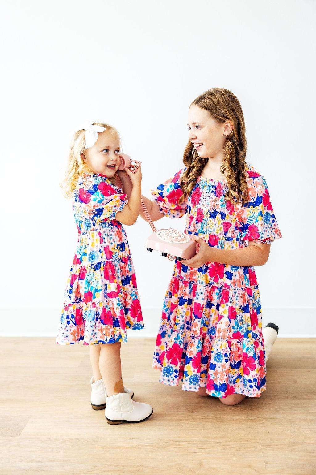 Sunshine Garden Smocked Ruffle Dress - Mila & Rose ®