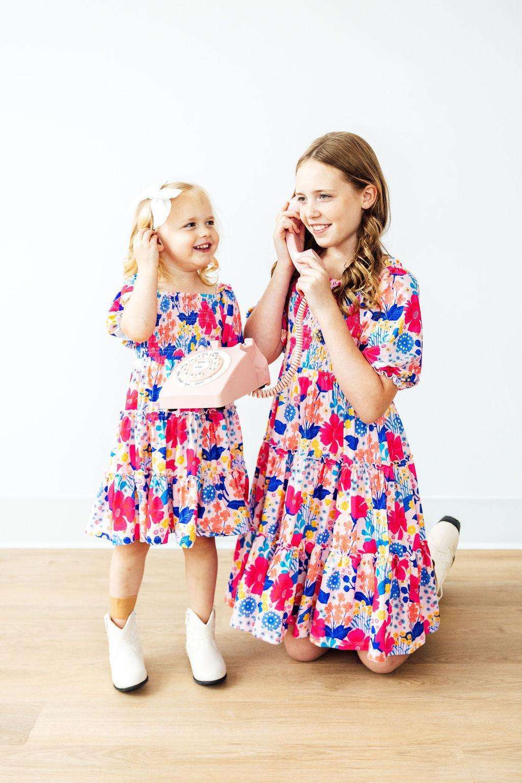 Sunshine Garden Smocked Ruffle Dress - Mila & Rose ®