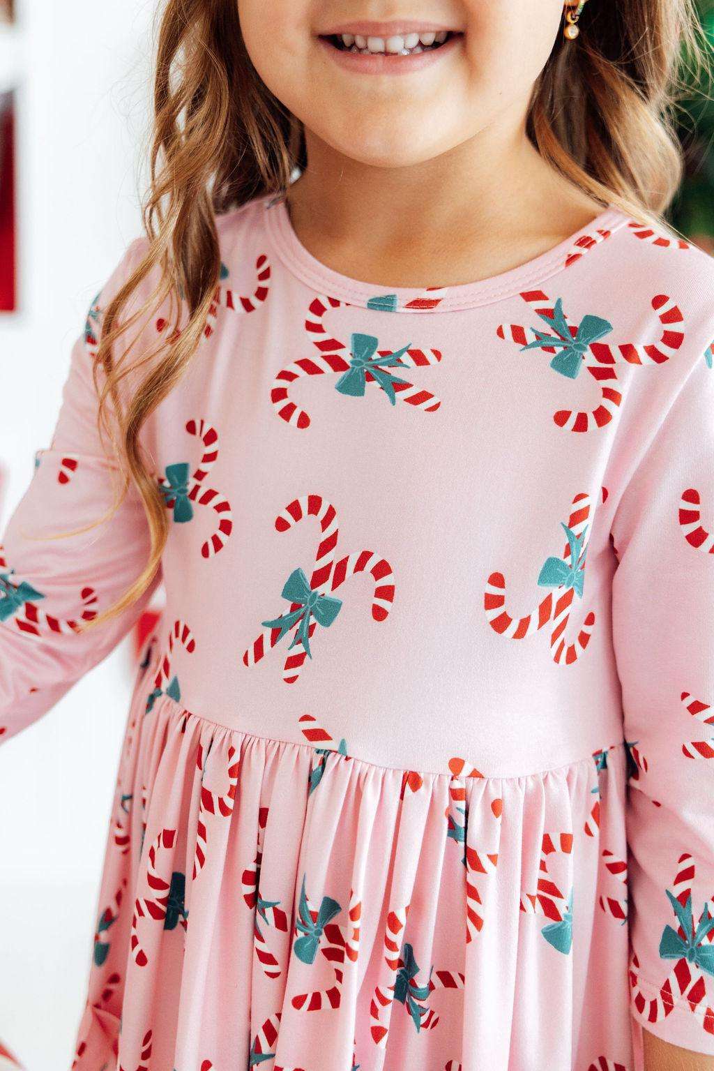 Candy Cane Cutie Christmas Twirl Dress - Mila & Rose ®