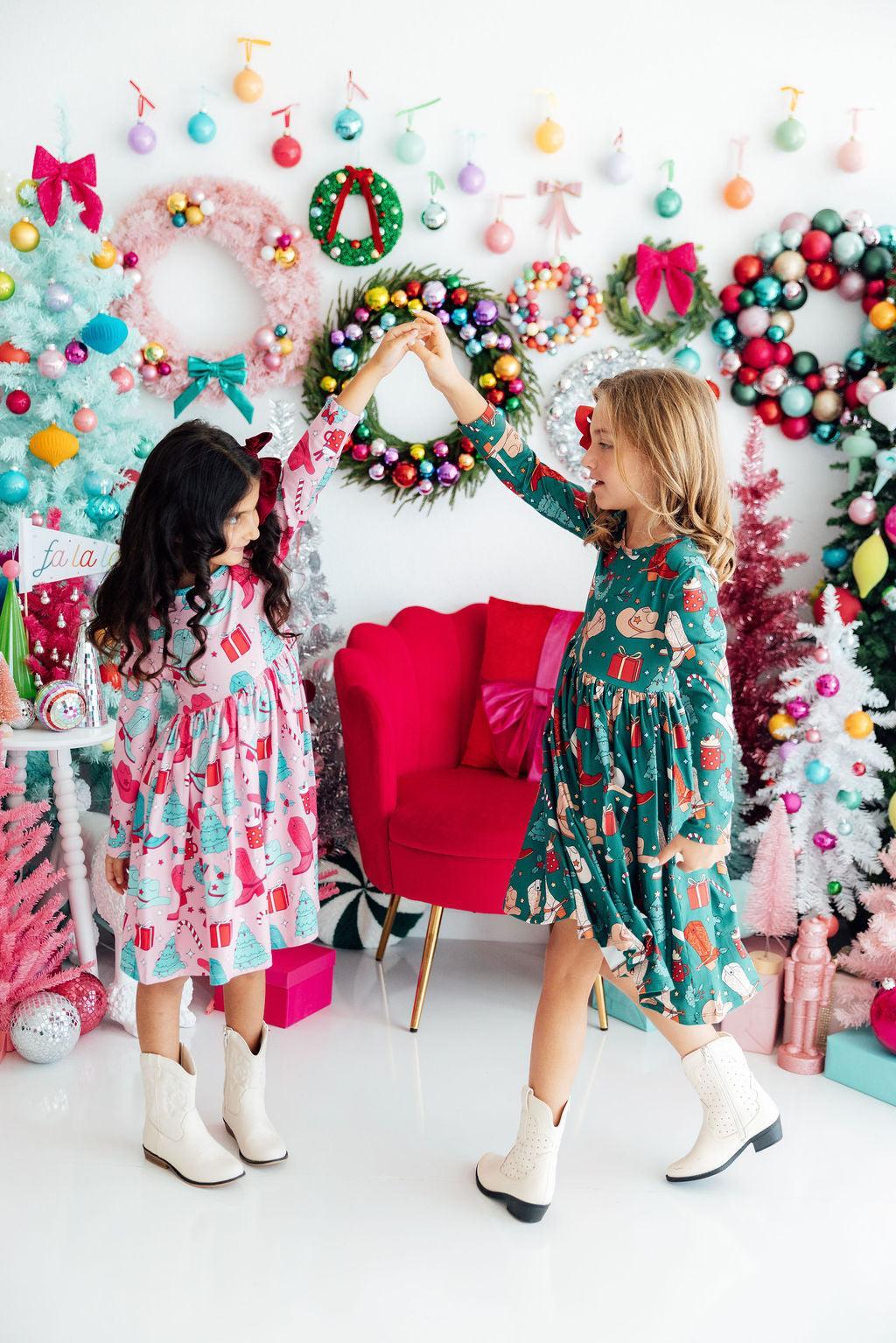 Western Wonderland L/S Pocket Twirl Dress - Mila & Rose ®