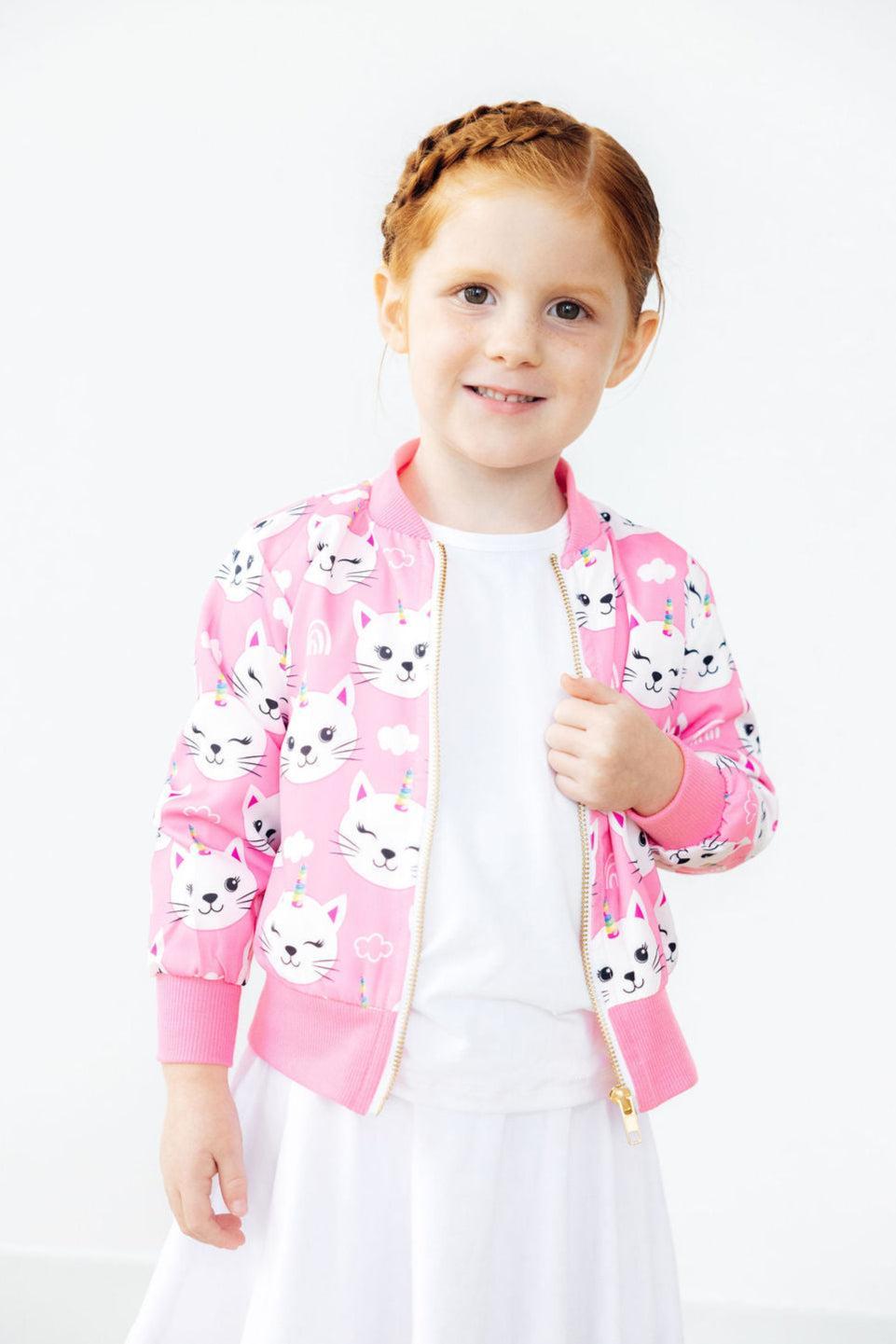 Unicorn Kitties Satin Jacket - Mila & Rose ®
