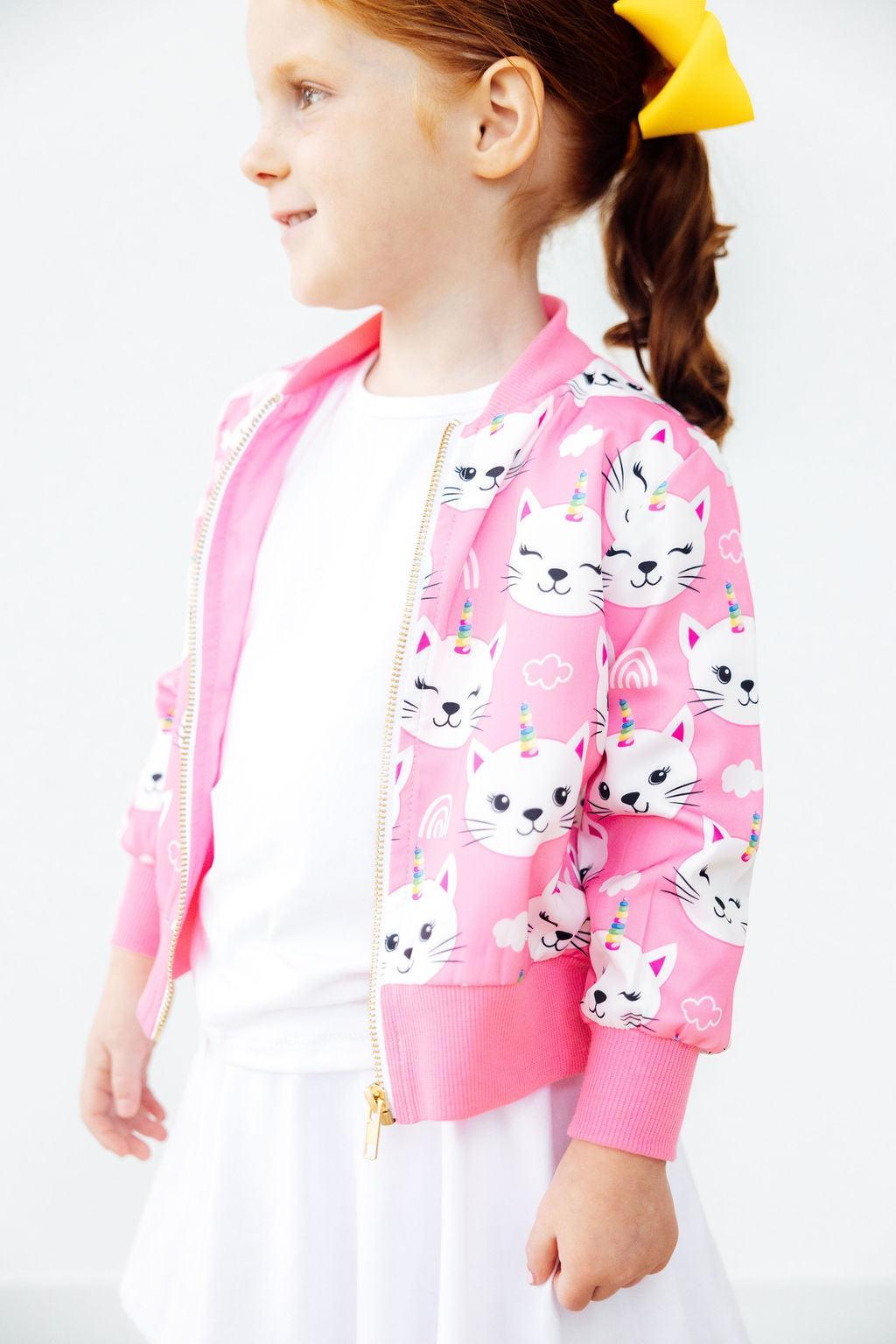 Unicorn Kitties Satin Jacket - Mila & Rose ®