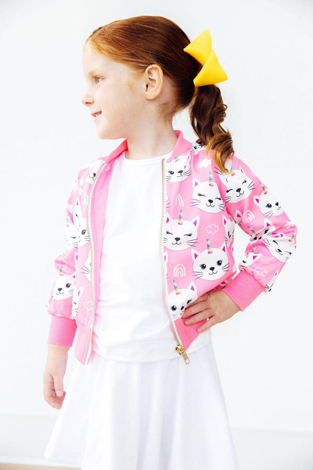 Unicorn Kitties Satin Jacket - Mila & Rose ®