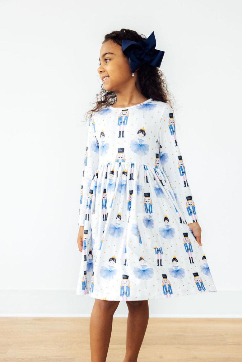Waltz of the Snowflakes L/S Pocket Twirl Dress - Mila & Rose ®