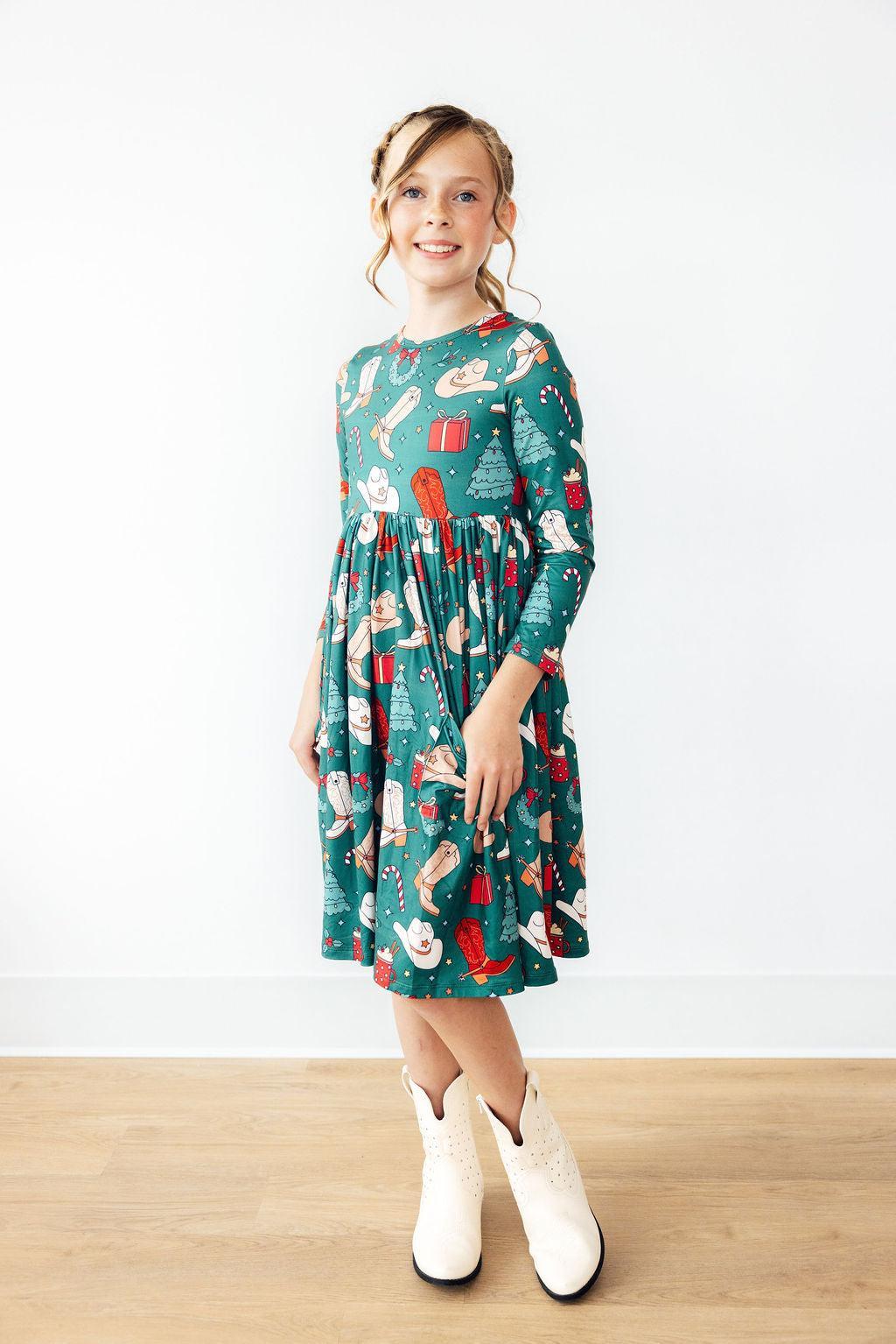 Western Wonderland L/S Pocket Twirl Dress - Mila & Rose ®