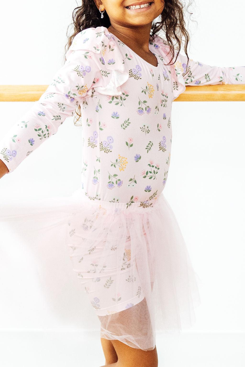 Pastel Petals L/S Flutter Sleeve Leotard - Mila & Rose ®