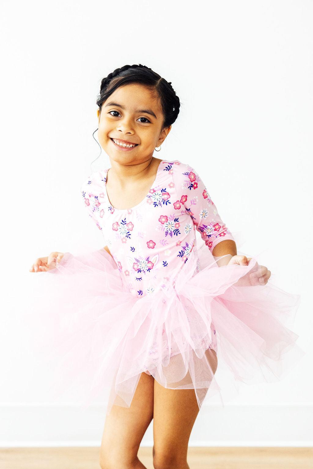 Retro Daydream 3/4 Sleeve Tutu Leotard - Mila & Rose ®